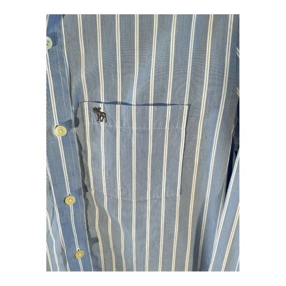 Abercrombie & Fitch Long Sleeve Button Up Men’s Sz S Striped Collared Muscle Fit - Picture 4 of 13